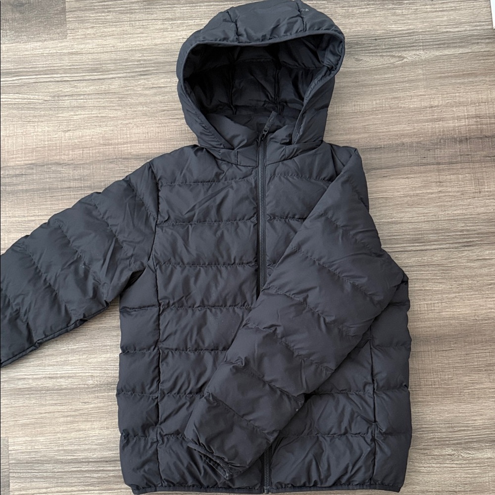 Uniqlo Kids Black Hooded Puffer Jacket